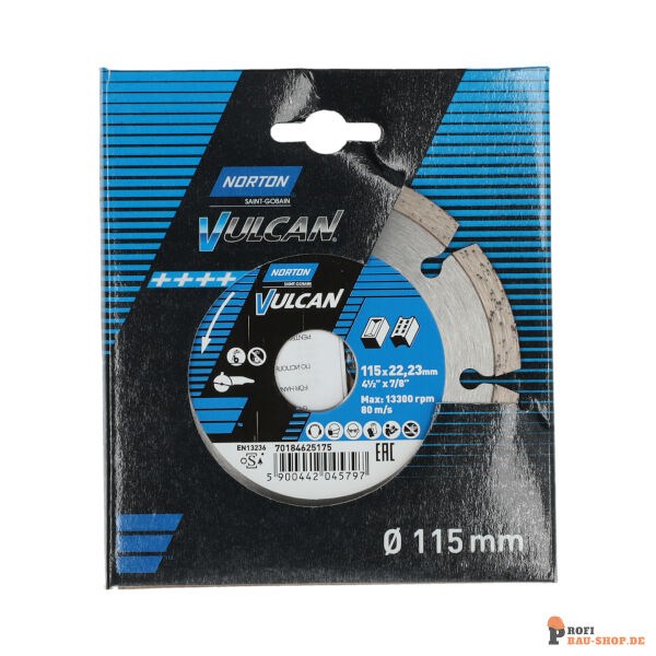 nortonschleifmittel/NORTON_schleifmittel_70184625175 Blades Norton Vulcan-VULCAN UNI-115x22.23-7.5x2_150572